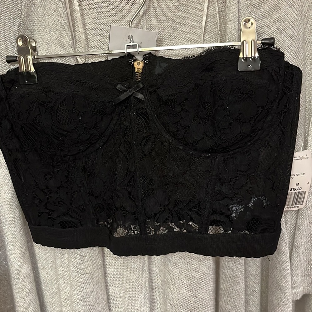 🗽NWT / Forever 21 / Black Strapless Bustier / Size M